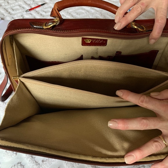 Bosca Woven Leather Briefcase - Picture 4 of 9